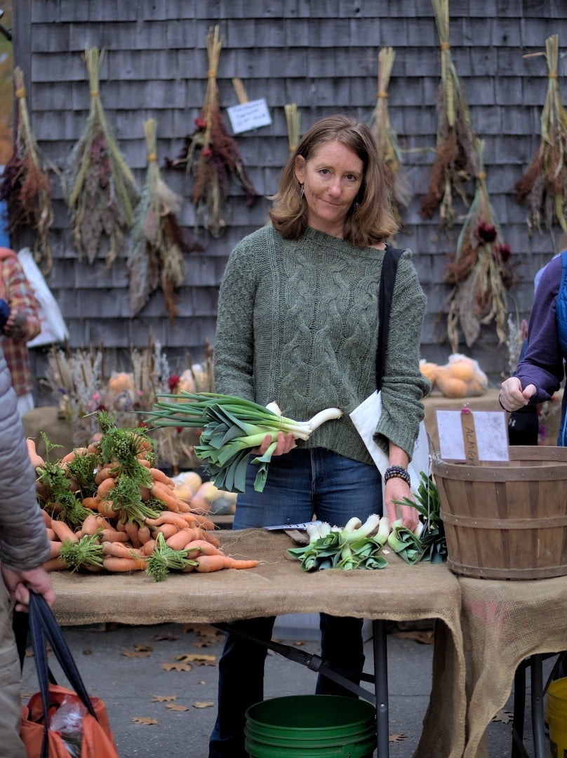 Karina + Leeks at Farmers Market